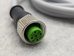 M12 Female Straight 4 Pin Connector Aviation Electrical Socket Cable 2M / 5′