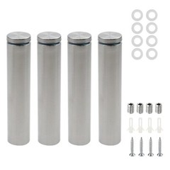 Glass Standoff Bolts 1″ Dia Advertising Screw Nails 5-inch/12.3cm Length Wall…