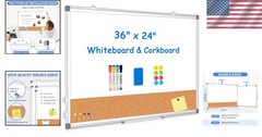 36 X 24 inches Magnetic Dry Erase Board with Aluminum Frame, Whiteboard