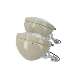 Headlight Assembly Set – 12V Round Tract-O-Lite Restoration Quality