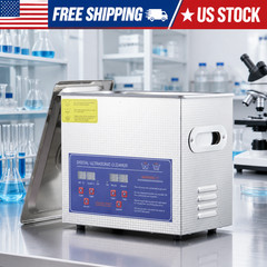 3.2L Digital Ultrasonic Cleaner with Heater，40kHz & 120W Cleaning System Timer