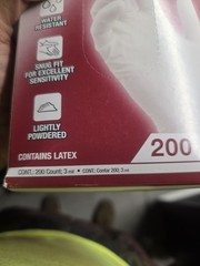6 HDX White Disposable Latex Cleaning Gloves (200 Ct One Size Fits Most)