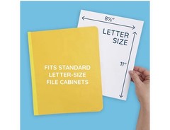 10 Blue Summit Supplies Classification Folders, 1-Divider, Letter Yellow