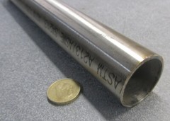304 Stainless Steel Tube 1.50 OD x 1.334″ ID x .083″ Wall x 5 Foot Length