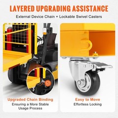 VEVOR Forklift Safety Cage Work Platform 36×36 in 1200lbs with Wheels for Aerial