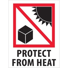 Boxes Fast Tape Logic® 2000 Labels (4 Rolls of 500), Protect from Heat’, 3′