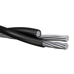 Cockle 2-2-4 ACSR Triplex Aluminum Overhead Service Drop Cable (150 Amp) 600V