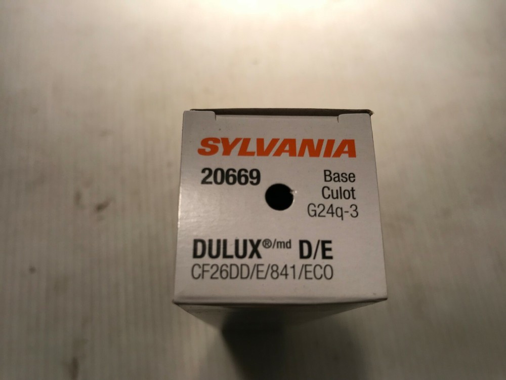 20669 Genuine Sylvania Dulux D/E 26W BULB CF26DD/E/841/ECO 4 pin cool white