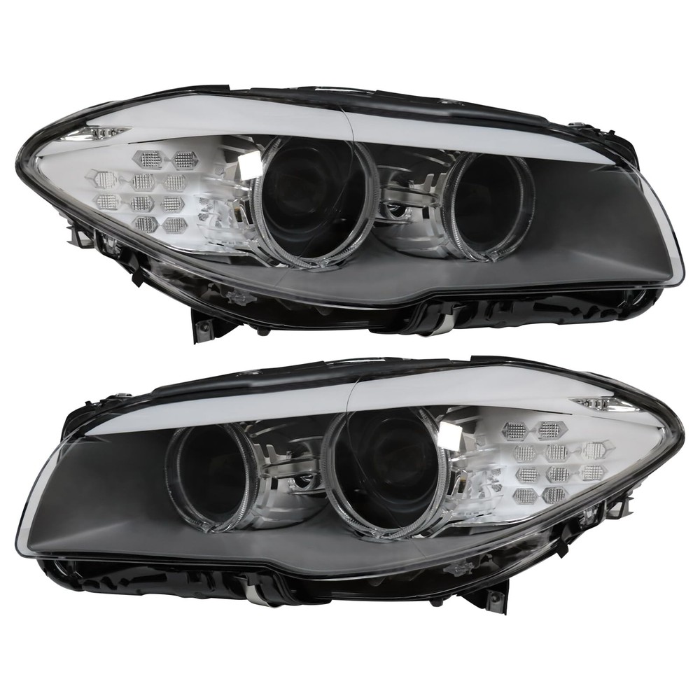 2011-2013 F10 550/528i Xenon HID Headlights Both Sides Chrome Clear Lens