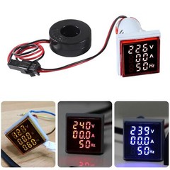 3 in 1 60-500V 0-100A AC Digital Ammeter Voltmeter LED Digital Tube Screen Red
