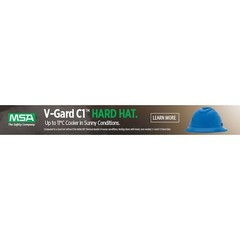 Msa Safety 10215833 V-Gard C1 Full Brim, Vented, Fas-Trac Iii, Type 1, Class C,