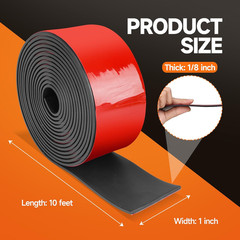 TORRAMI Neoprene Rubber Sheets & Strips Adhesive Solid Gasket Seal with Backing