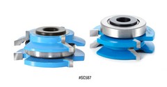 Amana Reversible Bevel-Shaker Stile/Rail (cope/stick) Shaper Cutter Set 587