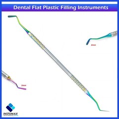 Dental Flat Plastic Set of 3 Composite Filling Instruments Mate Black Coated