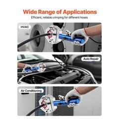 Uimoso Hydraulic Hose Crimper Manual Tool with 7 Interchangeable Dies
