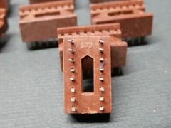 Unknown Brand 16 Pin IC Sockets Qty 8 NOS Tall