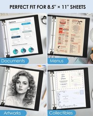 Durable Polypropylene Document Protectors – 50 Pack 8.5 x 11 for School & Office