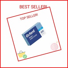 Oxford Ruled Color Index Cards, 3″ x 5″, Blue, 100 Per Pack (7321 BLU)