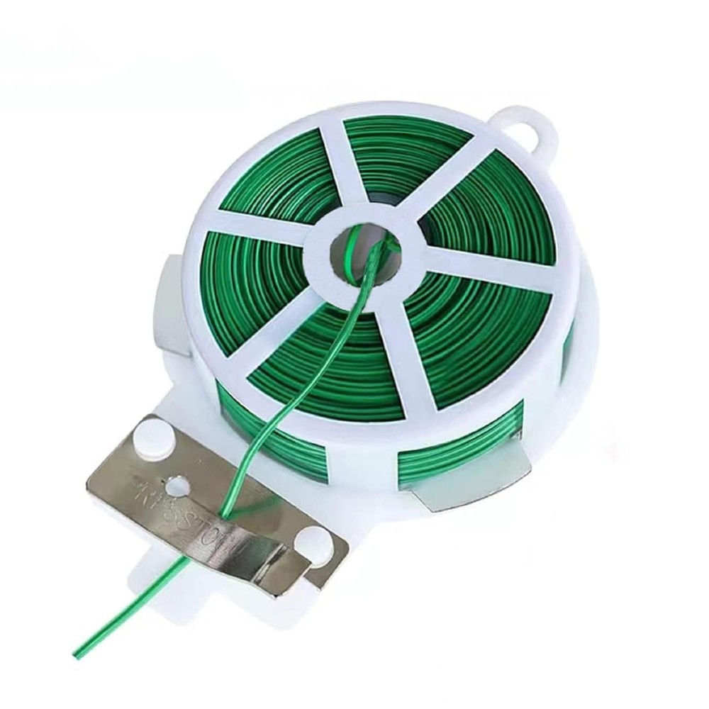 Twist Tie, 328 Feet (100m), green cable ties with Cutter, Garden Plant Ties Reus