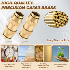 5/32″ Quick Push to Connect Fittings Brass Union Straight Joint DOT Approved …