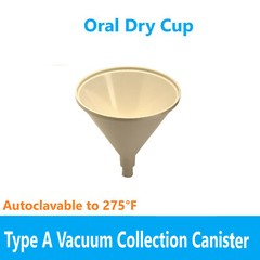 Dental A-Dec Model Central Vacuum Canister Type A 2 1/8″ Side Port /Bottom Port