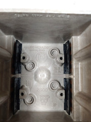LOT OF 5 Allied Moulded 2 gang 32.5 cu.in 2300. electrical switch outlet box