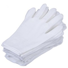 3 Pairs White Cotton Gloves Moisturizing SPA Eczema Work Liner Inspection