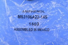 Amphenol Circular MIL Spec Connector 19P #16 PIN CONTACTS MS3106A22-14S