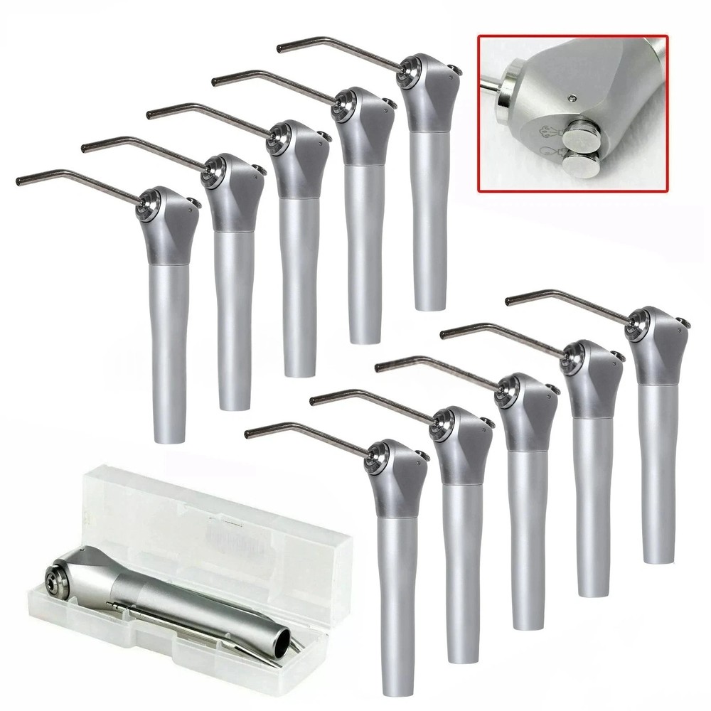 1-10 Set Dental Air Water Spray Triple 3 Way Syringe Handpiece with 2 Nozzles