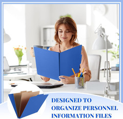 24 Pcs Pressboard Classification Folders with 2 Pocket Dividers,2 Inch Expansion
