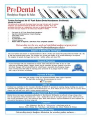 Impact Air 45 Push Button Dental Handpiece Turbine – ProDental