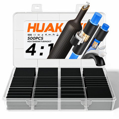 500PCS 4:1 Heat Shrink Tubing Kit with Adhesive Liner, Marine Grade Dual Wall, W