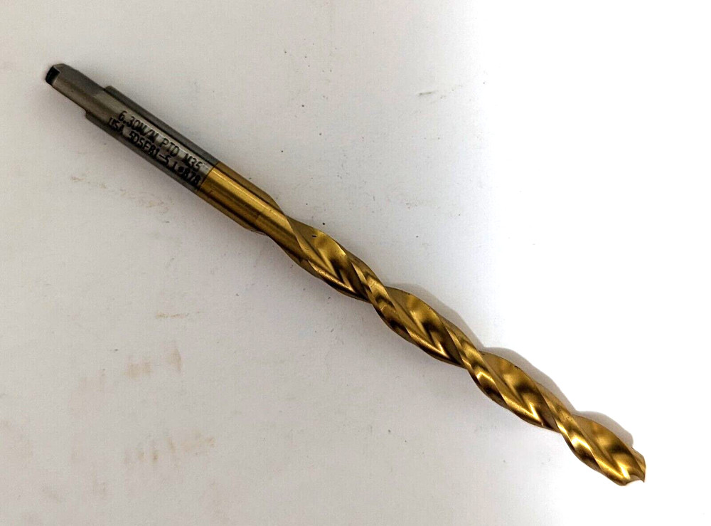 6.3 mm M35 DRILL BIT HSS TiN PRECISION TWIST DRILL (QTY: 1) USA NOS