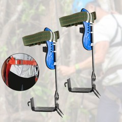 2-Gear Tree Climbing Spike Set Pole Climbing Spurs W/ Security Belt & Foot Strap