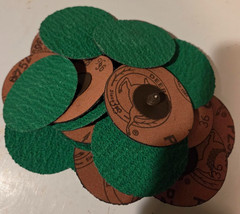 ROLOC DISCS | 3″ 36 GRIT | TYPE-R | OUTLASTS 3M GREEN CORPS | QTY: 25 | USA