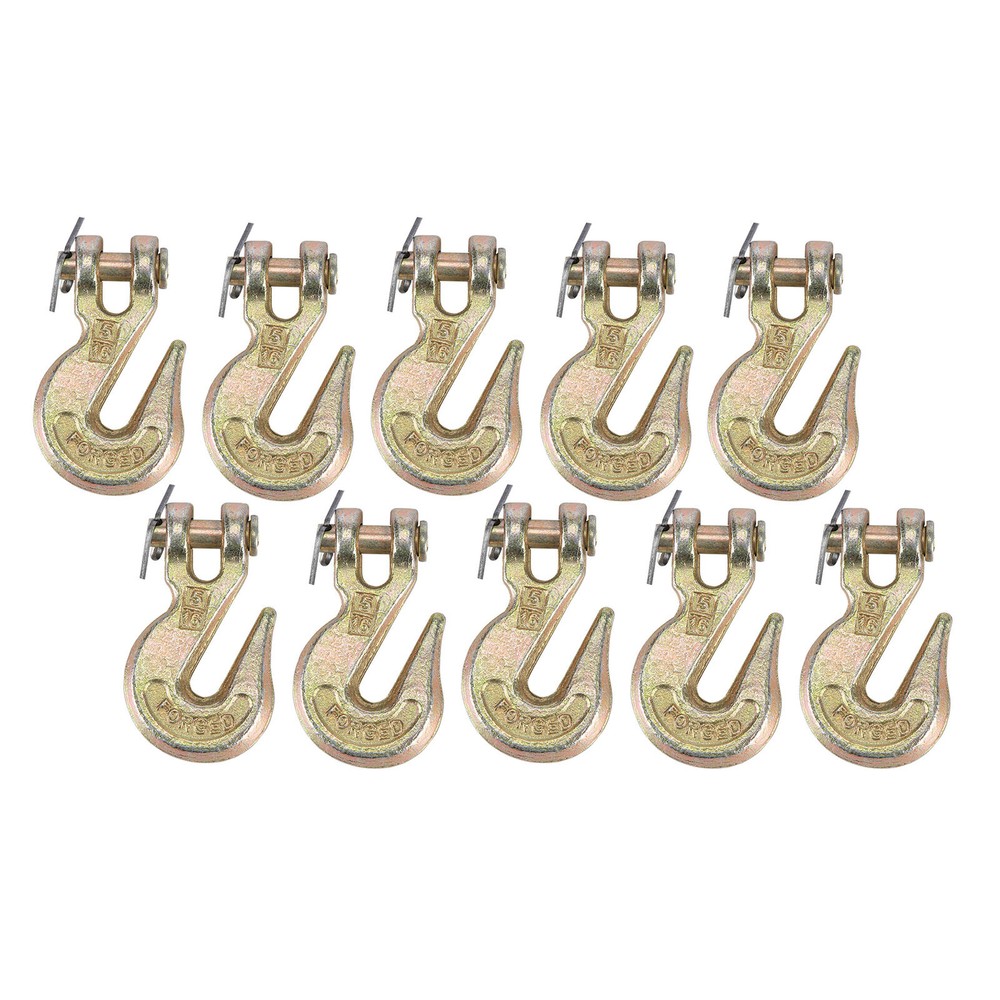 10 Pack G70 5/16″ Clevis Grab Hook Tow Chain Hook Flatbed Truck Trailer Tie Down