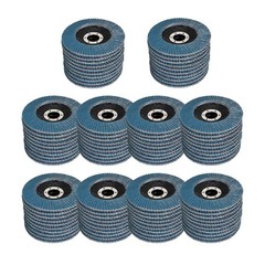 100 Piece 4-1/2 In x 7/8 In T29 80 Grit Premium Zirconia Flap Sanding Discs