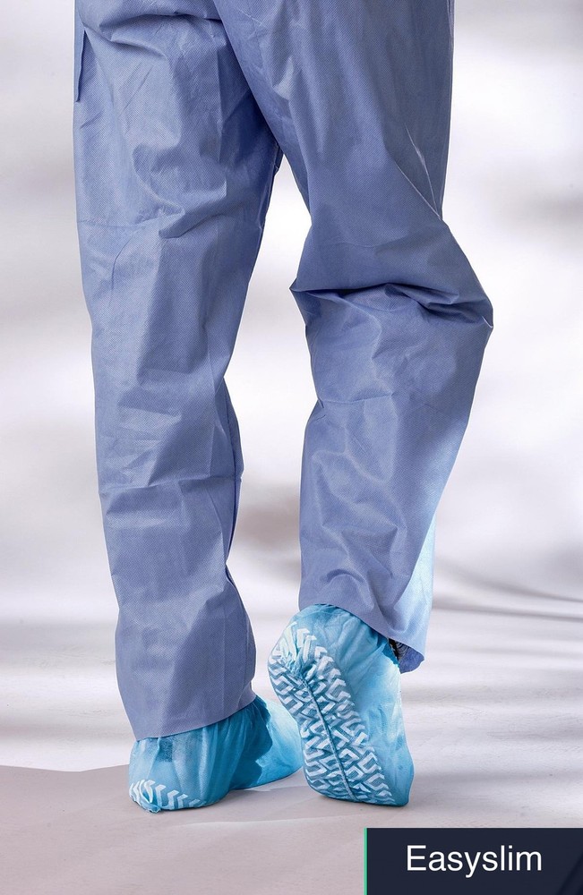 Non-Skid Shoe Covers, Latex Free, Blue, Extra Large, Pack of 100