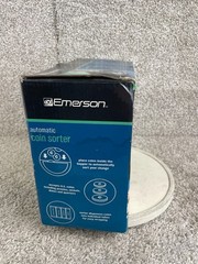 Vintage Emerson Automatic Coin Sorter Machine 4 Barrel Sorts And Stacks US Coins