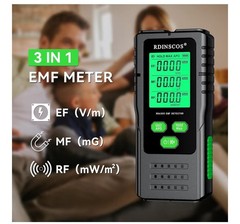 EMF Detector Meter 3 Types AC Magnetic Electric Microwave Radiation RD630W