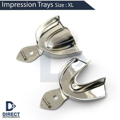 Dental Autoclavable Metal Impression Trays Set Box Upper Lower XS, S, M, L, XL