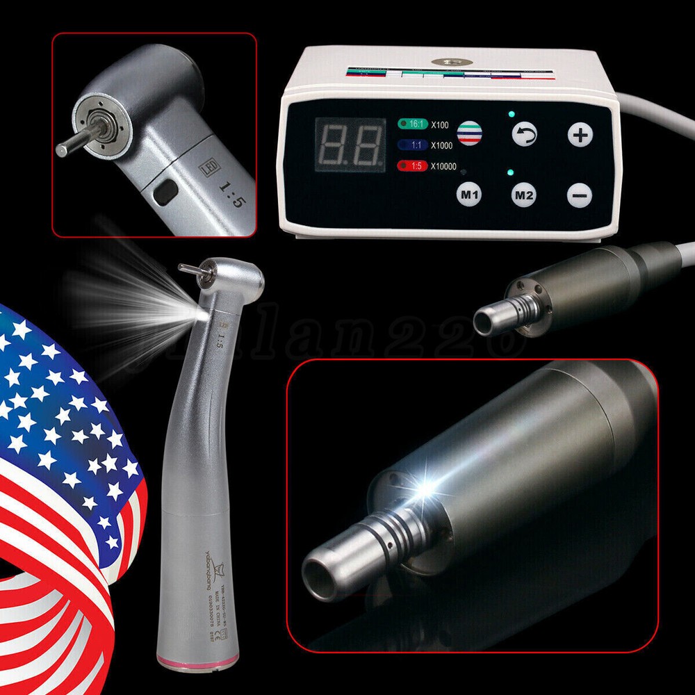 Dental Electric Motor 1:5 LED Contra Angle Handpiece Warranty