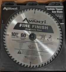 Avanti A1060X 10″ 60 Teeth Fine Finish Saw Blade Carbide Tipped BRAND NEW RETAIL