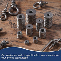 30 Pcs 1/4″ Fender Washers Stainless, 1/4″ ID X 0.97″ OD X 0.07″ Thick, Large Fe