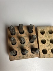 Vintage Young Bros Stamp Works Set Of 9 Stamps – 1/8″ Steel Stamp – Numbers