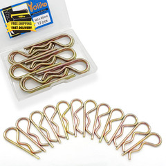 12 Pcs Heavy Duty Hitch Pins Clip R Clips Spring Retaining Wire Hair Pins Cotter