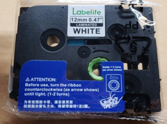 6PK Black On white Compatible Brother Label Maker Tape TZe-B31-731 12mm 0.47 In.