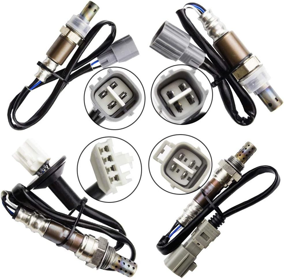 4x Oxygen Sensor For 2004 2005 2006 Toyota Sienna 3.3L Upper Lower Upstream +…
