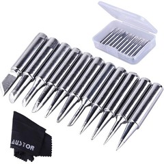 AUSTOR 11 Pieces Soldering Iron Tips Kit 900M-T and 1 Piece Cleaning Cloth…
