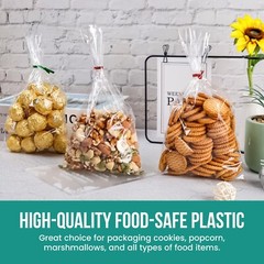 Multiple Sizes Clear Poly Bags 1.25-Mil Flat Open Top Plastic Packaging Packing